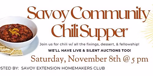 Savoy Community Chili Supper