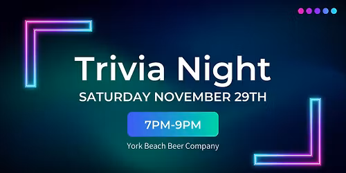 Trivia Night at York Beach Beer Co. -- Saturday November 29th