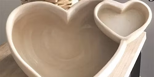 Pottery couple workshop-Make Heart Chip & Dip Bowl-Yonge\/Gerrard