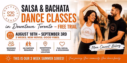 Salsa + Bachata Drop in Dance Classes | Soul2Sole Toronto | Free Trial