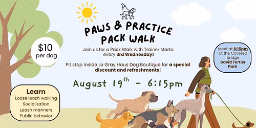 August Paws & Practice: Guided Pack Walk