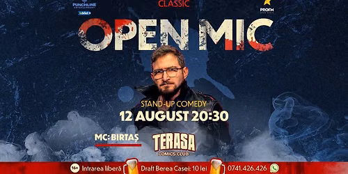 Classic Open Mic pe Terasa Comics cu Birta\u0219  \ud83c\udfa4 