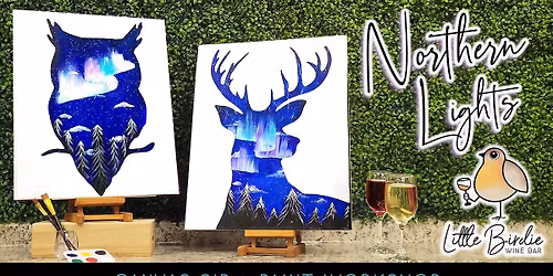 Northern Lights "Pick Your Patronus" | Canvas Sip & Paint Workshop