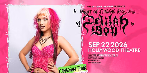 DELILAH BON Live in Vancouver. September 22, 2026 @ Hollywood Theatre