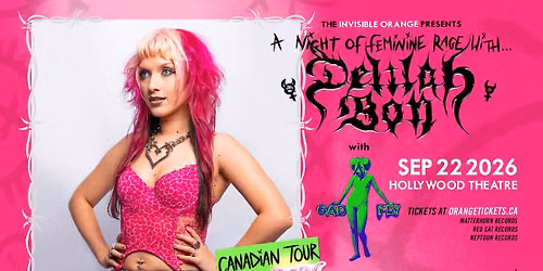 DELILAH BON with GADFLY Live in Vancouver. September 22, 2026 @ Hollywood Theatre