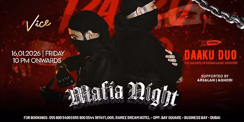 Vice Mafia Night with Daaku Duo at Vice in Dubai