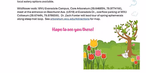 WVNPS Spring Meeting and Wildflower Walk, Morgantown WV