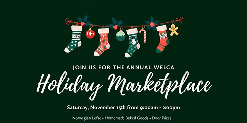 \ud83c\udf84 Annual WELCA Holiday Marketplace Sale