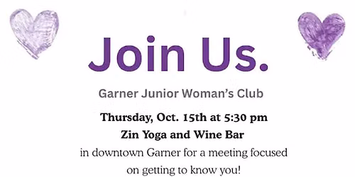 Garner Junior Woman's Club - Interest Meeting #2