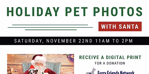 Photos with Santa at Benny\u2019s PET DEPOT