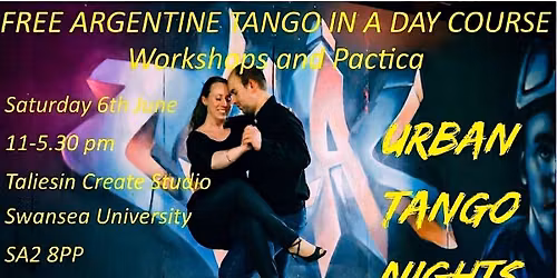 FREE Argentine Tango in a Day Course: Workshops and Practilonga Oct