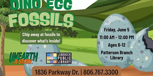 Dino Egg Fossils at Patterson Branch Library