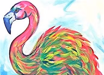 Fancy Flamingo - A Step-by-Step Canvas Painting Experience!