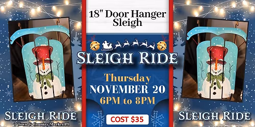 Door Snowman Sleigh Hanger