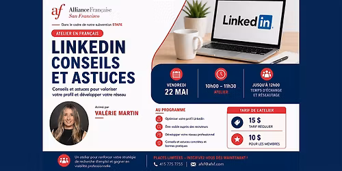 Optimiser son profil LinkedIn : conseils et astuces @AllianceFran\u00e7aiseSF