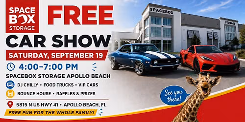 Spacebox Storage Apollo Beach FREE Family Car Show