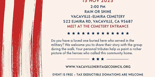 Honoring Our Veterans Cemetery Walk