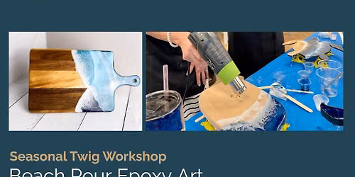 Beach Pour Epoxy Art