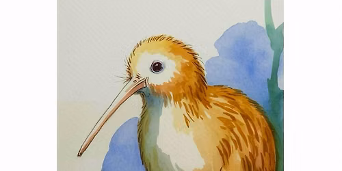Watercolor Wonders: Free Whimsical Kiwi Bird Painting Workshop