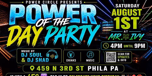 POWER OF THE DAY PARTY AT MR.IVY \/ EARLY BIRD TIXS AVAILABLE