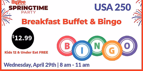 Breakfast Buffet & Bingo at Hy-Vee!