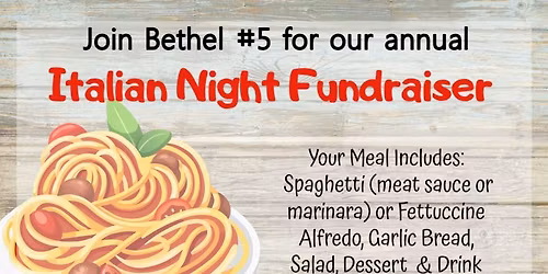 Bethel #5 JDI - Italian Night Fundraiser for HIKE 