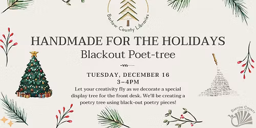 Handmade for the Holidays: Black Out Poet-Tree