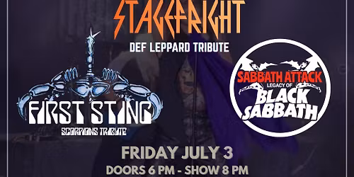 Stagefright - Def Leppard Tribute with First Sting(Scorpions) and Sabbath Attack(Black Sabbath)