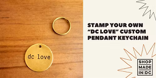 Stamp Your Own "DC Love" Custom Pendant Keychain