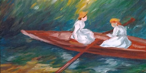 Sip & Paint Monet's Pink Skiff - BYOB and Free Parking