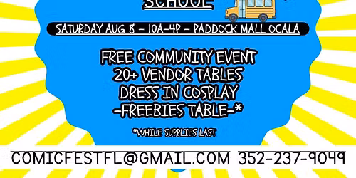 Comic Fest at the Mall - Back to School