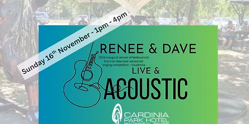 \ud83c\udfb6 Renee & Dave \u2013 Live & Acoustic on the Cardi Lawns \ud83c\udfb6