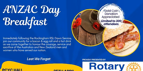 ANZAC Day Breakfast 2026