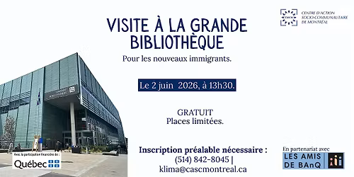 Visite guid\u00e9e \u00e0 la grande biblioth\u00e8que