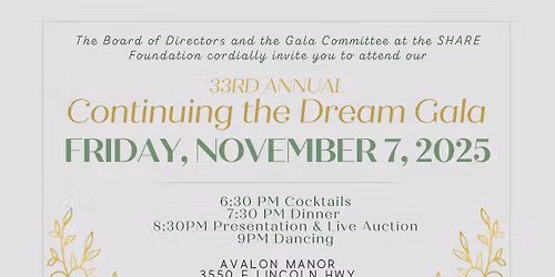 33rd Annual Continuing the Dream Gala