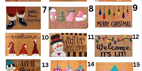 Holiday Doormat Paint Day & Milkshakes