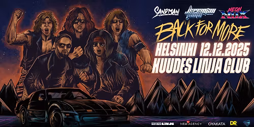 Jeremiah Kane (POL), Neon Nox (SWE) & Sandman \/ Helsinki, Kuudes Linja