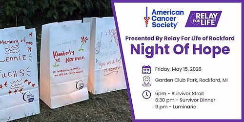 Night Of Hope Presented By Relay For Life of Rockford