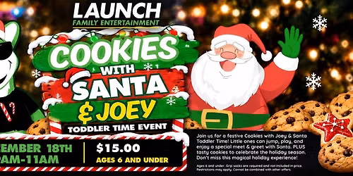Cookies with Santa and Joey