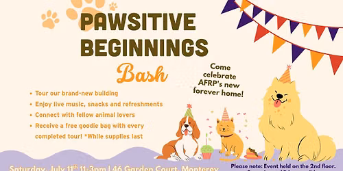 AFRP's Pawsitive Beginnings Bash!