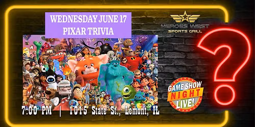 \ud83c\udfac\u2728 Pixar Trivia Night \u2728\ud83c\udfac - WEDNESDAY June 17