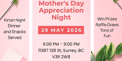Mother's Day Appreciation Night