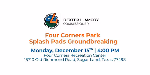 Four Corners Park Splash Pads Groundbreaking
