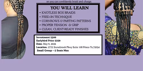 Beginner Braiding Intensive | Hands-On Training in DFW