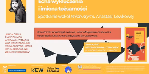 Anastasija Lewkowa w Krakowie. Echa wykluczenia i imiona to\u017csamo\u015bci. Spotkanie wok\u00f3\u0142 \u201eImion Krymu\u201d