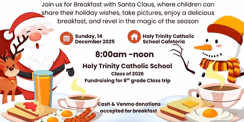 Holy Trinity Santa\u2019s Breakfast