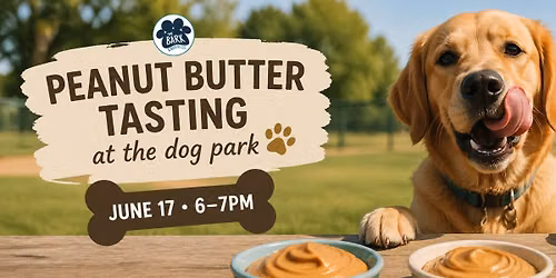 Peanut Butter Tasting at Dog Park