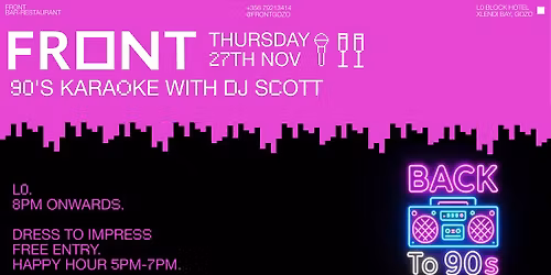 \ud83c\udfa4 90s Karaoke Night at FRONT \ud83c\udfb6