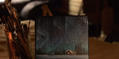 Vintermalekveld for voksne p\u00e5 Bakkelund: Mal ditt eget nordlys \u2728