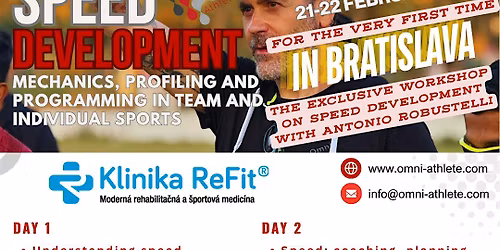 Omniathlete Speed Development Workshop - BRATISLAVA